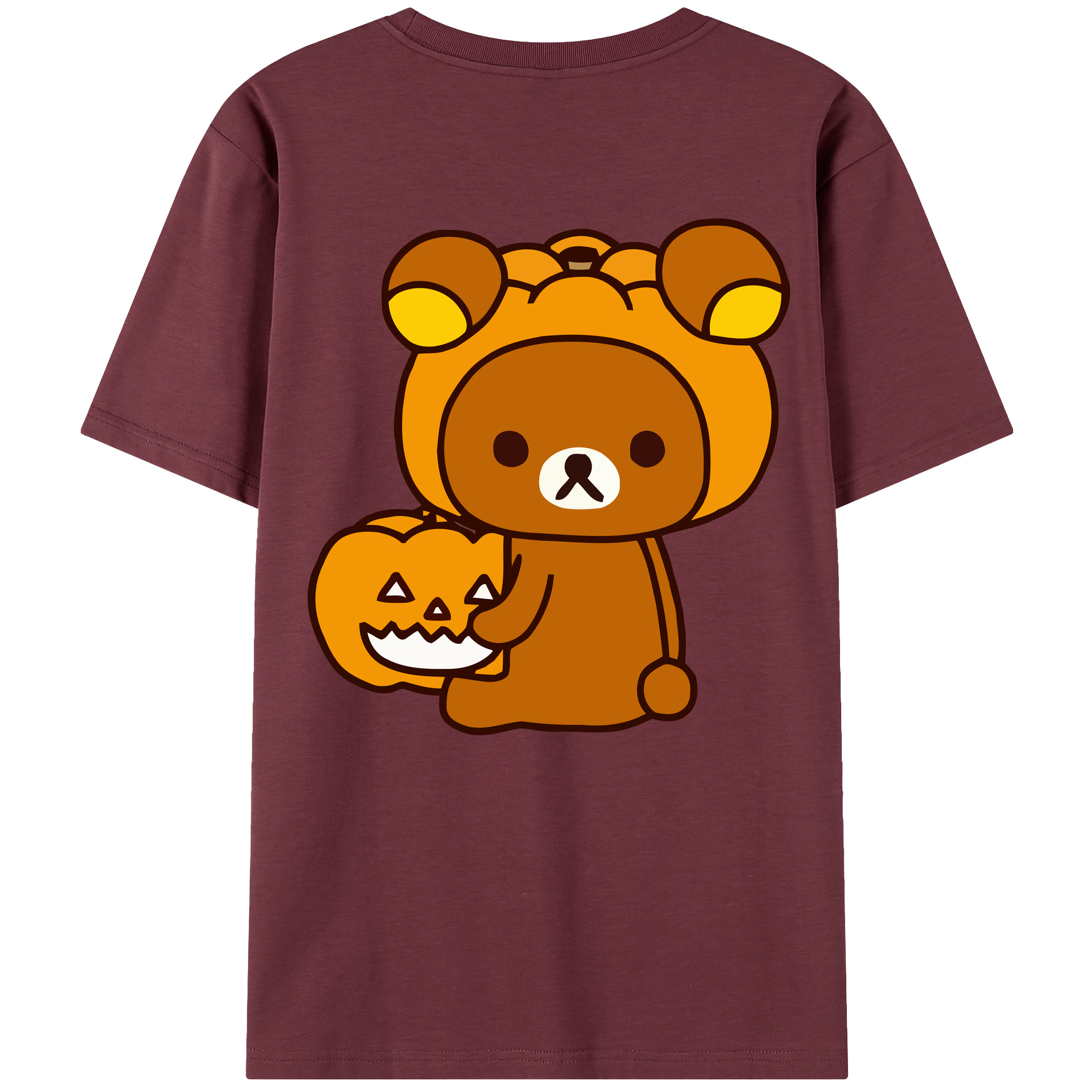 （画像用） リラックマ リラックマ キイロイトリ Rilakkuma Korilakkuma Kiiroitori 綿100％半袖Tシャツ（背面プリント）